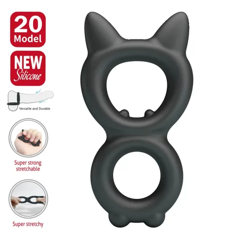 Эрекционное кольцо — Crazy Bull Super Soft Silicone Toran, черное