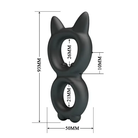 Эрекционное кольцо — Crazy Bull Super Soft Silicone Toran, черное