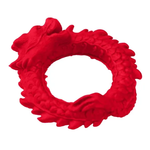 Эрекционное кольцо «Дракон» Creature Cocks Rise of the Dragon Silicone Penis Ring – Red, диаметр 4 см
