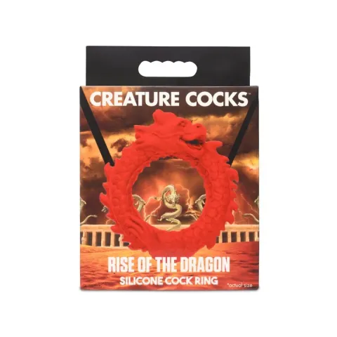 Эрекционное кольцо «Дракон» Creature Cocks Rise of the Dragon Silicone Penis Ring – Red, диаметр 4 см