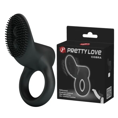 Эрекционное кольцо — Pretty Love Cobra Penis Ring Black
