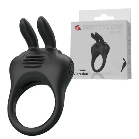 Эрекционное кольцо — Pretty Love Davion Penis Ring Black