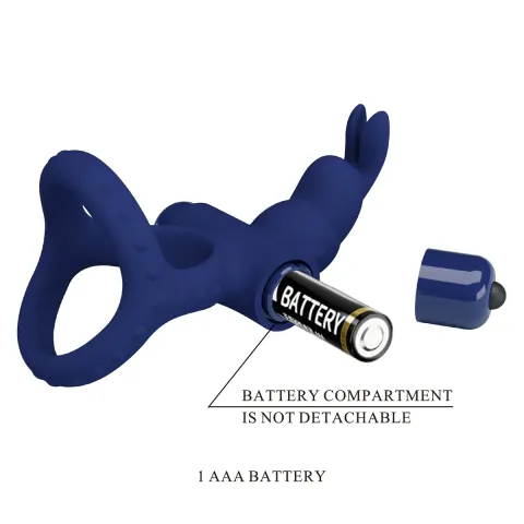 Ерекційне кільце - Pretty Love Powerful Vibro Cock Ring II Bunny Blue