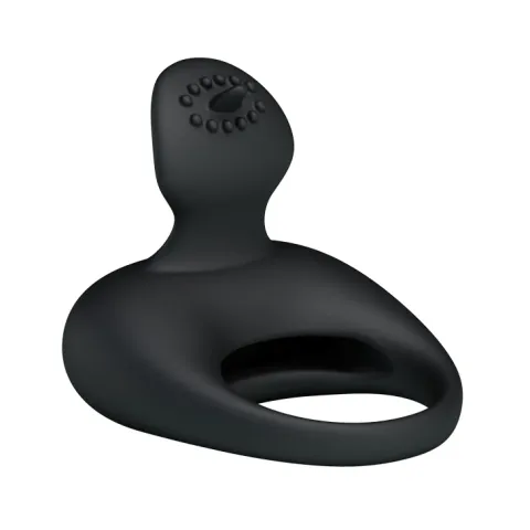 Кольцо для эрекции — Pretty Love Stimulating Tonguo Penis Ring Black