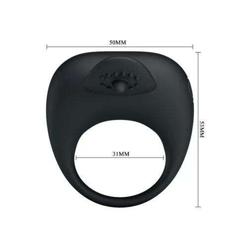 Кольцо для эрекции — Pretty Love Stimulating Tonguo Penis Ring Black