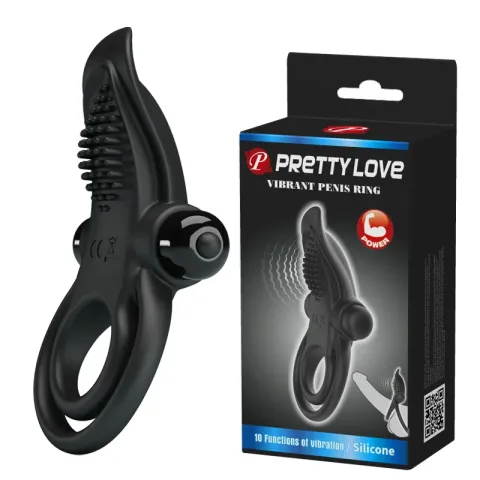 Эрекционное кольцо — Pretty Love Vibrant Penis Ring Black