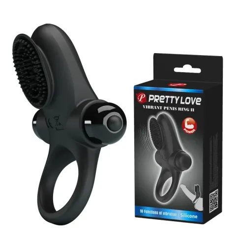 Эрекционное кольцо — Pretty Love Vibrant Penis Ring II Black