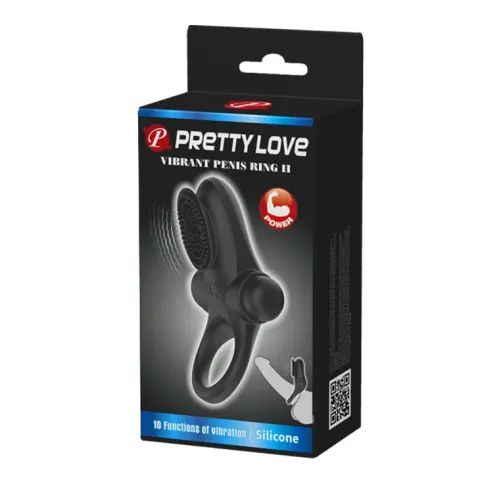 Эрекционное кольцо — Pretty Love Vibrant Penis Ring II Black
