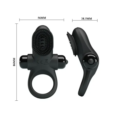 Эрекционное кольцо — Pretty Love Vibrant Penis Ring II Black