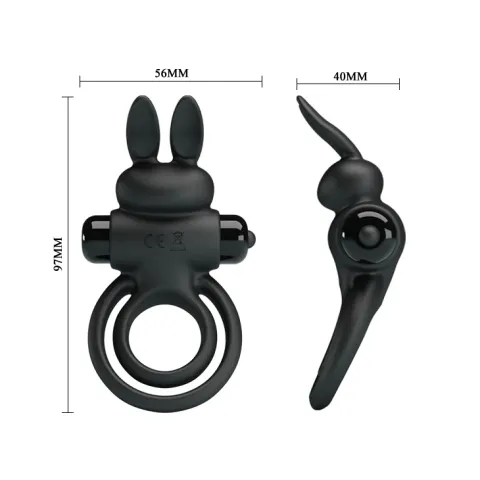 Эрекционное кольцо — Pretty Love Vibrant Penis Ring III Black