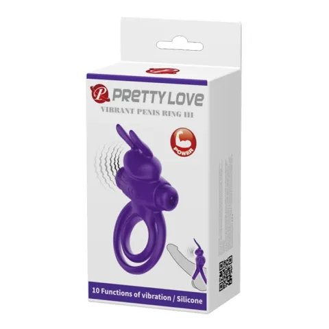 Эрекционное кольцо — Pretty Love Vibrant Penis Ring III Purple