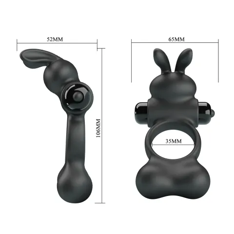 Ерекційне кільце - Pretty Love Vibrant Penis Ring Yusuf Black