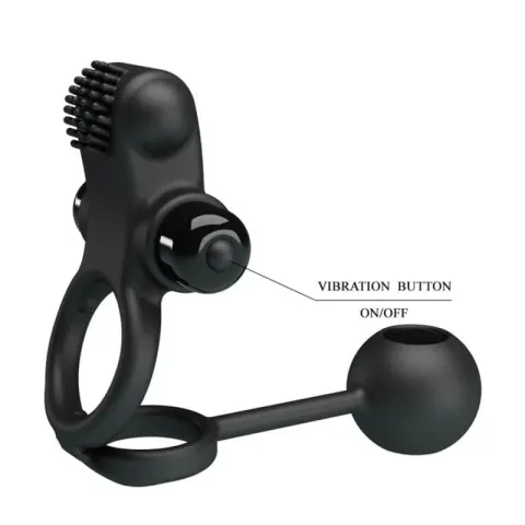 Ерекційне кільце - Pretty Love Vibration Penis Sleeve IV Black