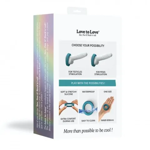 Широкое эрекционное кольцо Love To Love COOL RING — TEAL ME