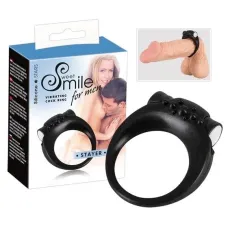 Ерекційне кільце - Sweet Smile Vibrating Cock Ring Black