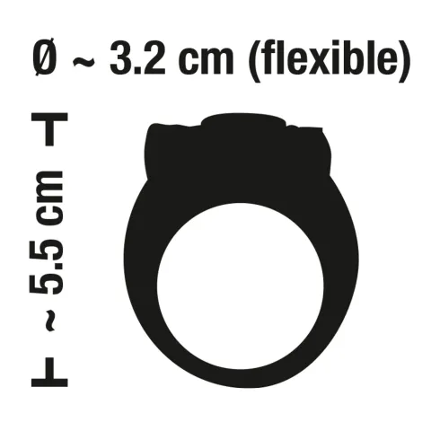 Ерекційне кільце - Sweet Smile Vibrating Cock Ring Black
