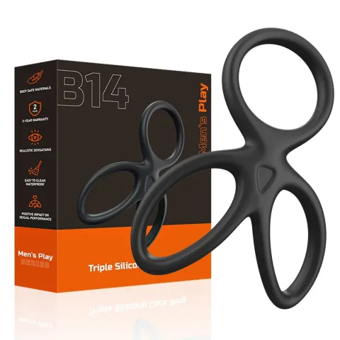 Ерекційне кільце - Triple Silicone Cock Ring Erospace Men’s Play B14