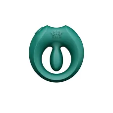 Ерекційне смарт-віброкільце Zalo Apis Turquoise Green, до 4 годин роботи, зарядний кейс