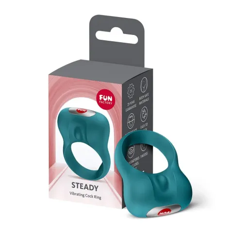 Виброкольцо для эрекции Fun Factory Steady Bottle Green