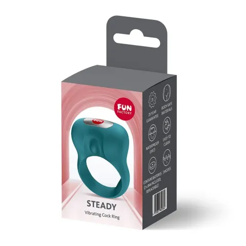 Виброкольцо для эрекции Fun Factory Steady Bottle Green