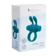 Ерекційне віброкільце S Pleasures Premium Rabbit Ring бірюзове, зі знімною віброкулею та вушками