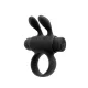 Ерекційне віброкільце S Pleasures Premium Rabbit Ring чорне, зі знімною віброкулею та вушками