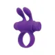 Виброкольцо для эрекции S Pleasures Premium Rabbit Ring фиолетового цвета, со съемным виброшариком и ушками