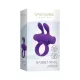 Виброкольцо для эрекции S Pleasures Premium Rabbit Ring фиолетового цвета, со съемным виброшариком и ушками