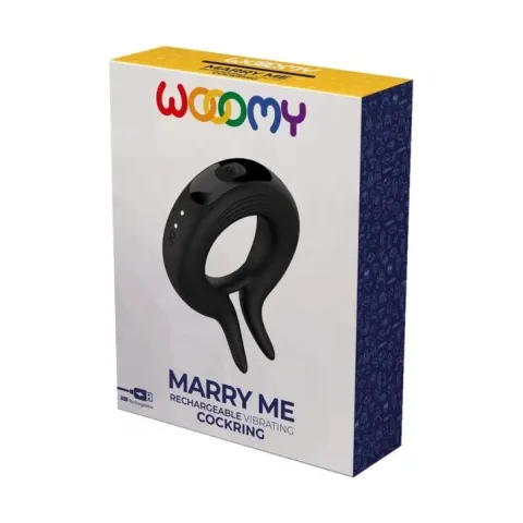 Виброкольцо для эрекции Wooomy Marry Me, перезаряжаемое, 10 режимов вибрации, диаметр 4 см