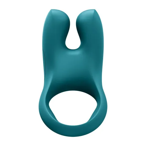 Виброкольцо для эрекции с двойной стимуляцией клитора Fun Factory NŌS CLASSIC Bottle Green, 2 мотора