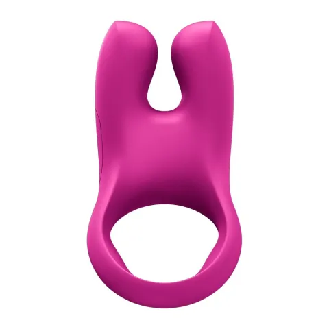 Ерекційне віброкільце з подвійною стимуляцією клітора Fun Factory NŌS CLASSIC Magenta, 2 мотори