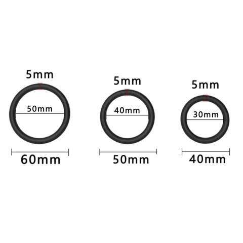 Ерекційні кільця - Erospace Men’s Play Set Of 3 Cock Rings B7