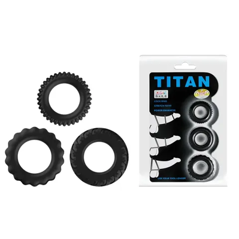 Кольца для эрекции — Набор Titan Cock Ring Set Blue