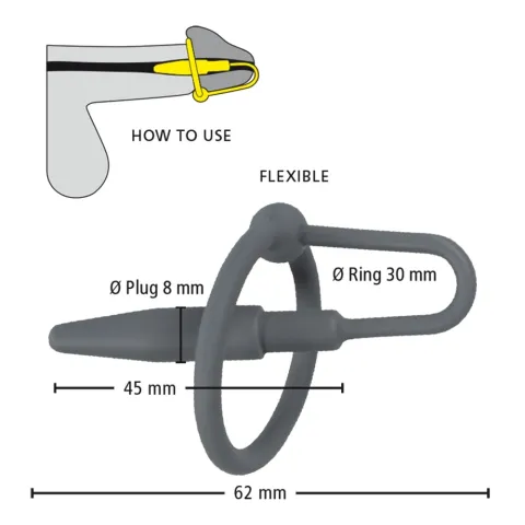 Ерекційне кільце - Penis Plug With Glans Ring