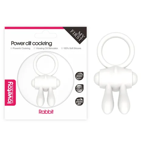Эрекционное кольцо — Power Clit Cockring Rabbit White