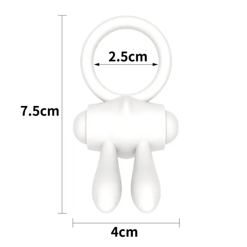 Эрекционное кольцо — Power Clit Cockring Rabbit White
