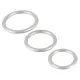 Набір ерекційних кілець - Metallic Silicone Cock Ring Set