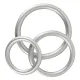 Набір ерекційних кілець - Metallic Silicone Cock Ring Set