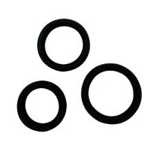 Набір ерекційних кілець Alive Sensual Pleasure Rings, 3 розміри, чорні, дуже еластичні
