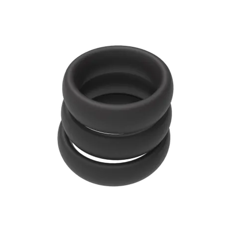 Набір ерекційних кілець - Erospace Men’s Play Set Of 3 Cock Rings B9