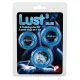 Набор эрекционных колец — Lust 3 Blue