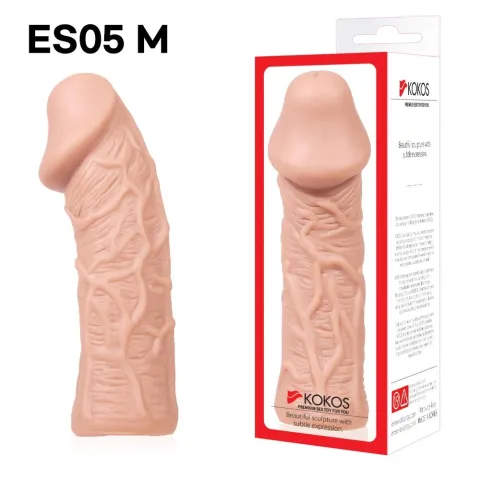 Насадка на пенис Kokos Extreme Sleeve ES.05, размер M, утолщающая, со стимулирующим рельефом
