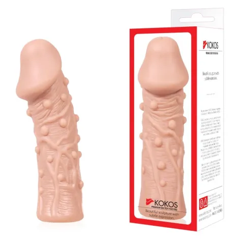 Насадка на пенис Kokos Extreme Sleeve ES.06, размер M, утолщающая, со стимулирующим рельефом