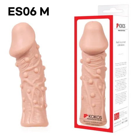 Насадка на пенис Kokos Extreme Sleeve ES.06, размер M, утолщающая, со стимулирующим рельефом