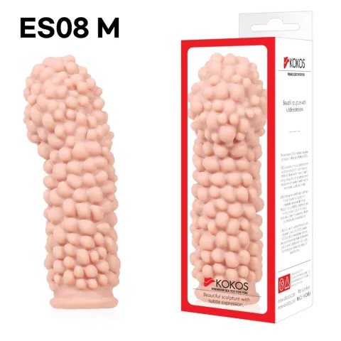 Насадка на пенис Kokos Extreme Sleeve ES.08, размер M, утолщающая, со стимулирующим рельефом