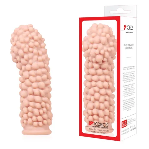 Насадка на пенис Kokos Extreme Sleeve ES.08, размер M, утолщающая, со стимулирующим рельефом