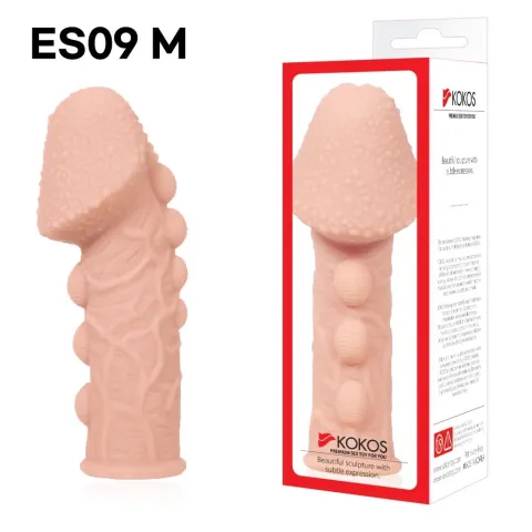 Насадка на пенис Kokos Extreme Sleeve ES.09, размер M, утолщающая, со стимулирующим рельефом