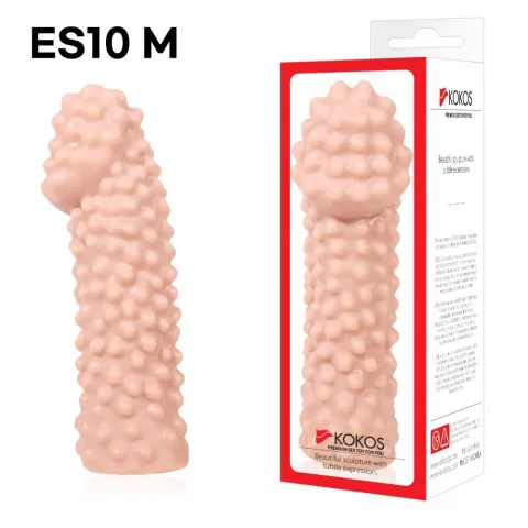 Насадка на пенис Kokos Extreme Sleeve ES.10, размер M, утолщающая, со стимулирующим рельефом