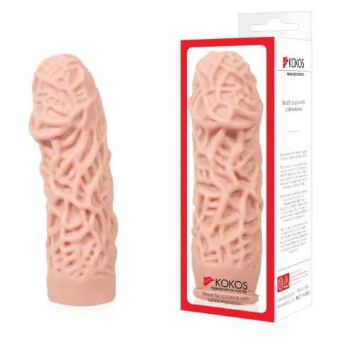 Насадка на пенис Kokos Extreme Sleeve ES.12, размер M, утолщающая, со стимулирующим рельефом