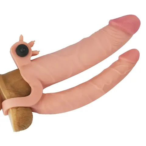 Насадка на член - Pleasure X-Tender Vibrating Double Penis Sleeve Add 1